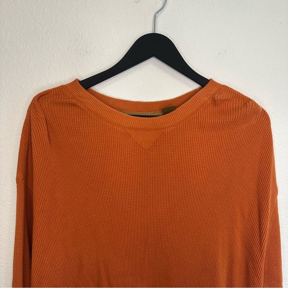 Men’s St. John’s Bay Long Sleeve Shirt Orange 2XLT - Picture 3 of 4
